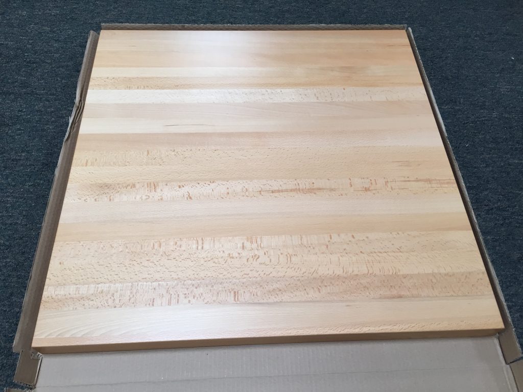 30 x 30 x 1.75 Natural Solid Wood Table Top Restaurant Solid Wood